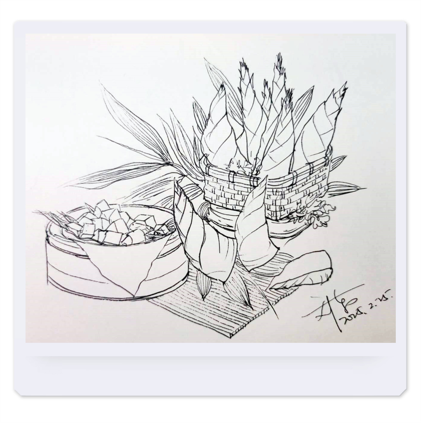 手繪黑白速寫綜合篇-春夏圓舞曲