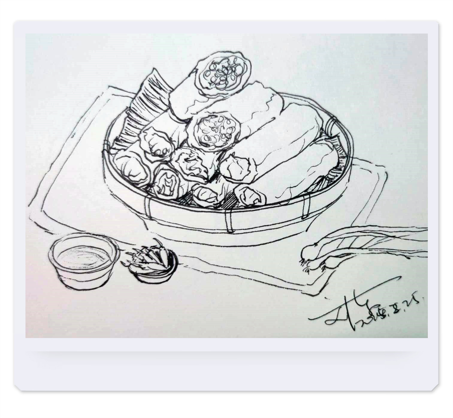 手繪黑白速寫綜合篇-春夏圓舞曲