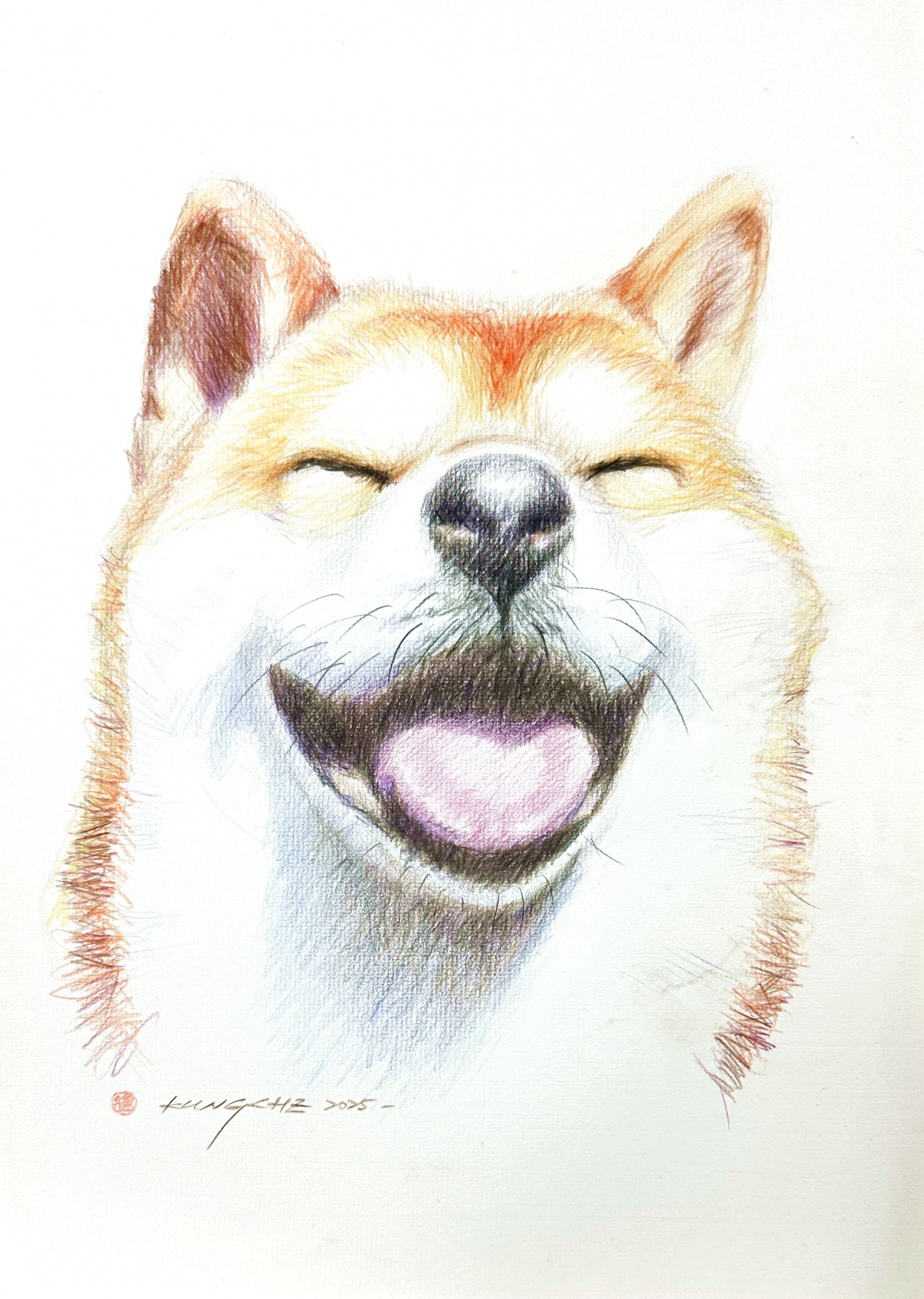 毛孩兒色鉛筆藝術